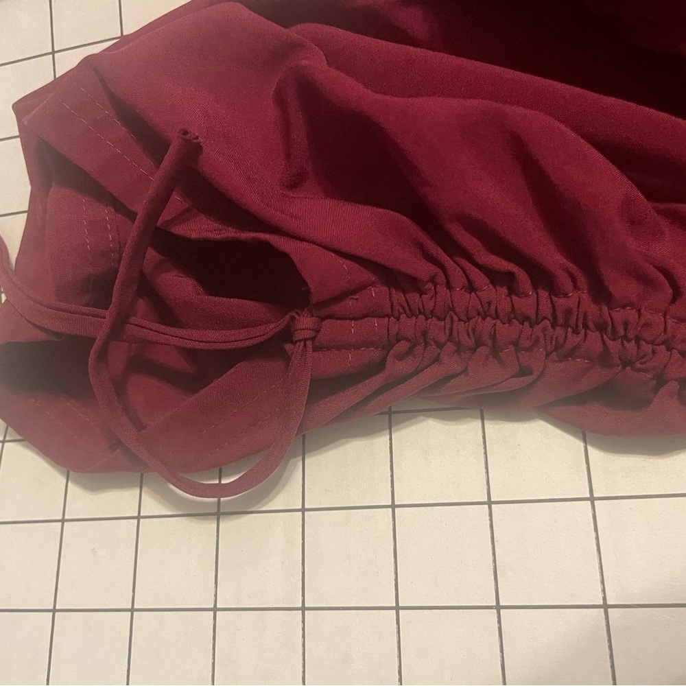 Burgundy Scrub set - Picture 3 of 4